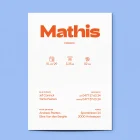 Achterkant van het speelse doodle-kaartje Mathis met de geboortegegevens van de baby
